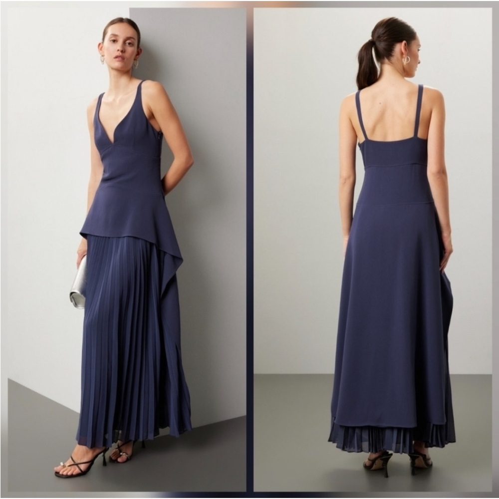 SIMKHAI Sequoia Sleeveless V Neck Midi Dress, Size: 6